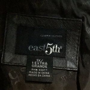This is a east 5th 1x brown leather zipper jacket